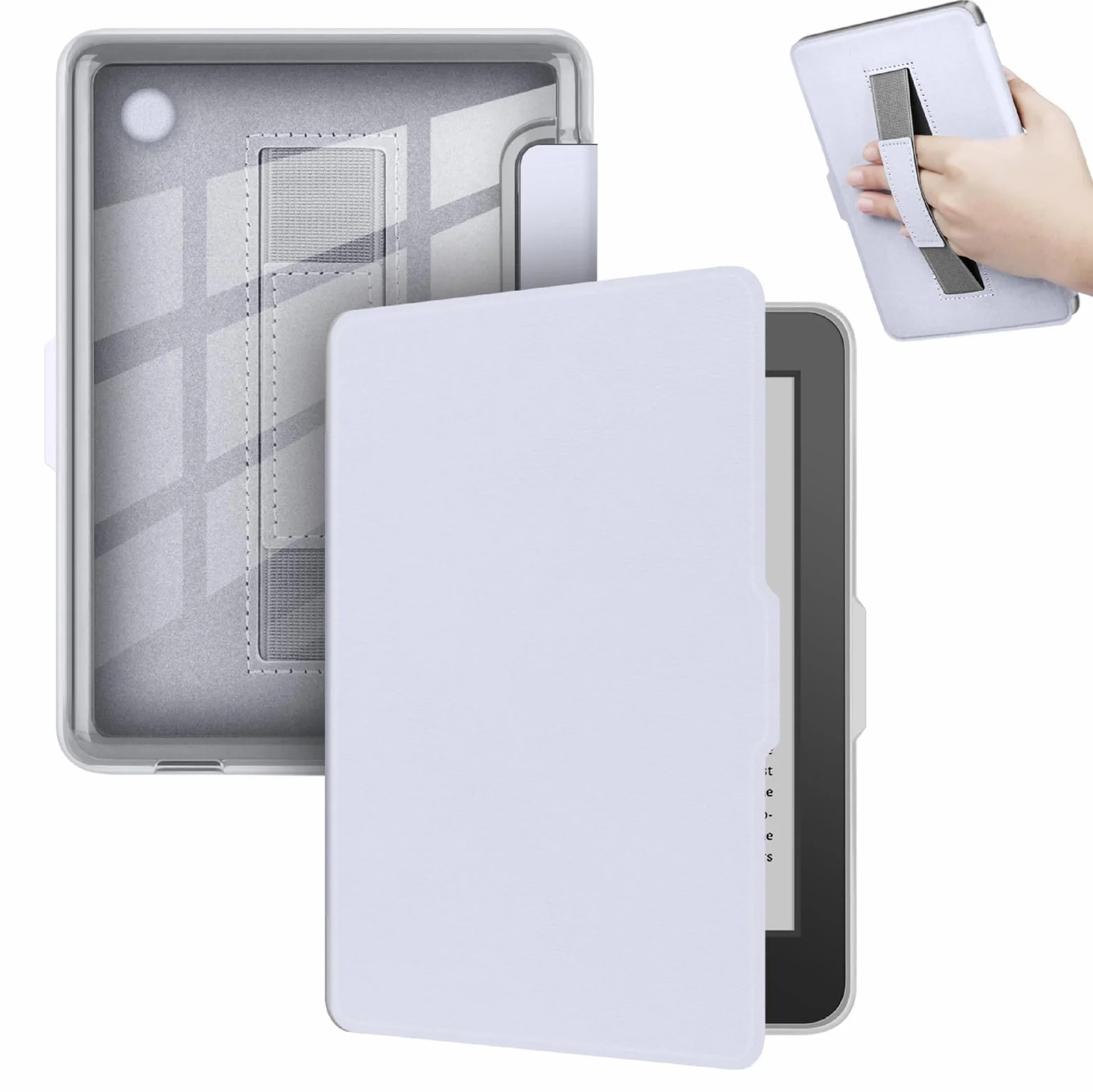 Pelle PC TPU Cover Compatibile Kobo Clara Colour Clara BW Clara 2E Flip Case Cinturino Guscio Rigido Posteriore Purple