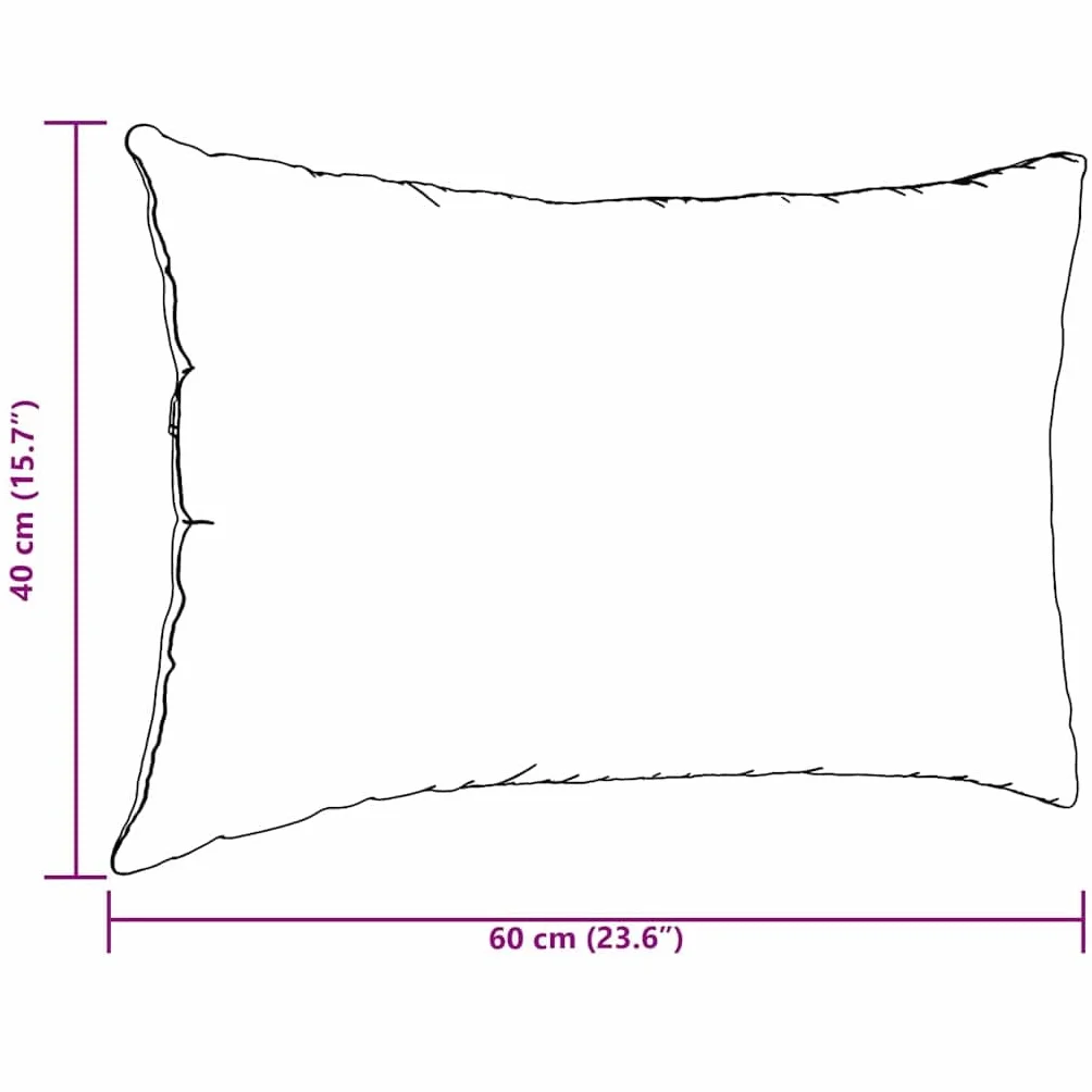 Cuscino divano 2 pezzi grigio chiaro 60x40 cm tessuto con cerniera imbottitura poliestere