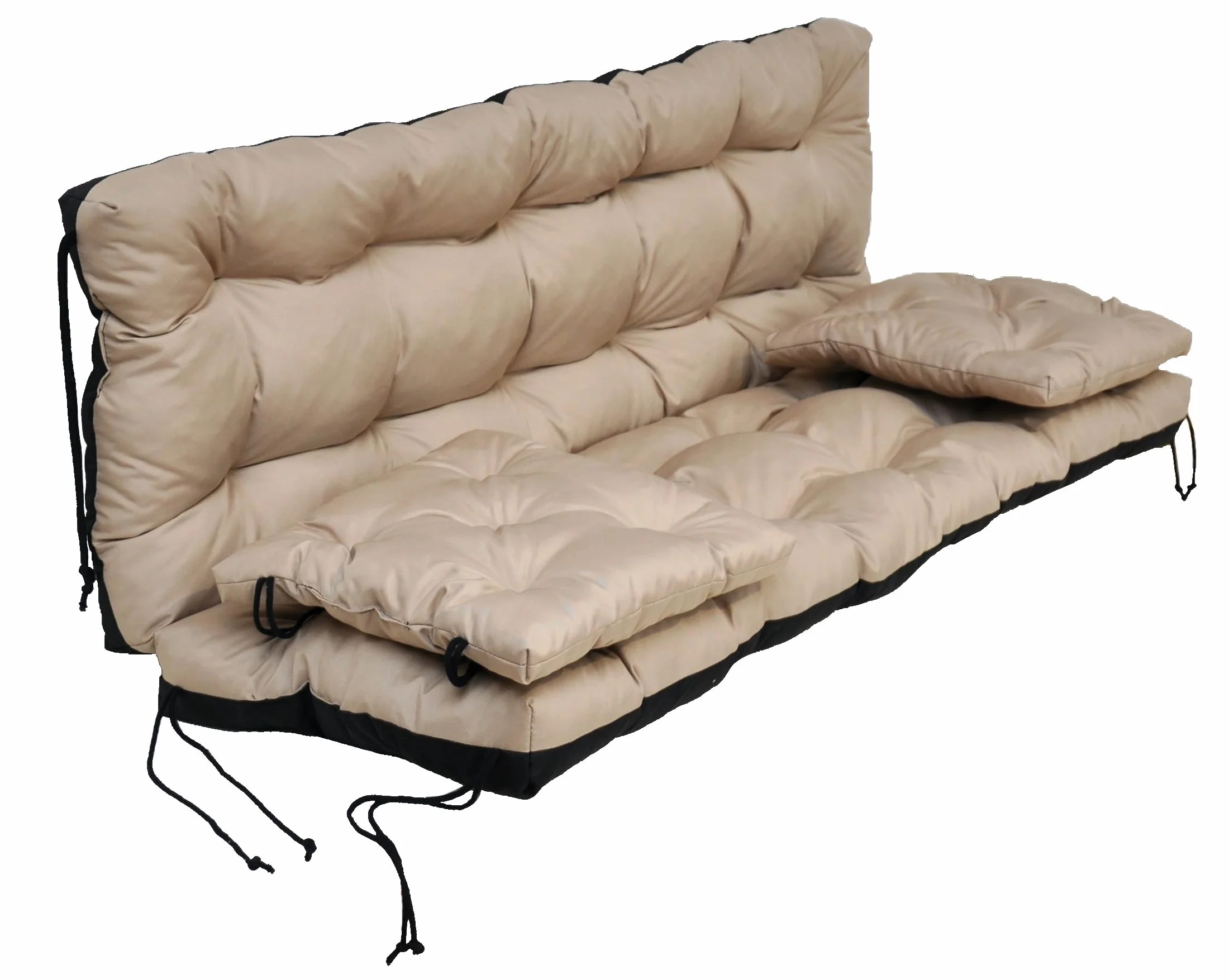 Cuscino per dondolo da giardino, 150 cm, per dondolo da giardino, cuscino per altalena, cuscino da giardino, cuscino per panca (beige)