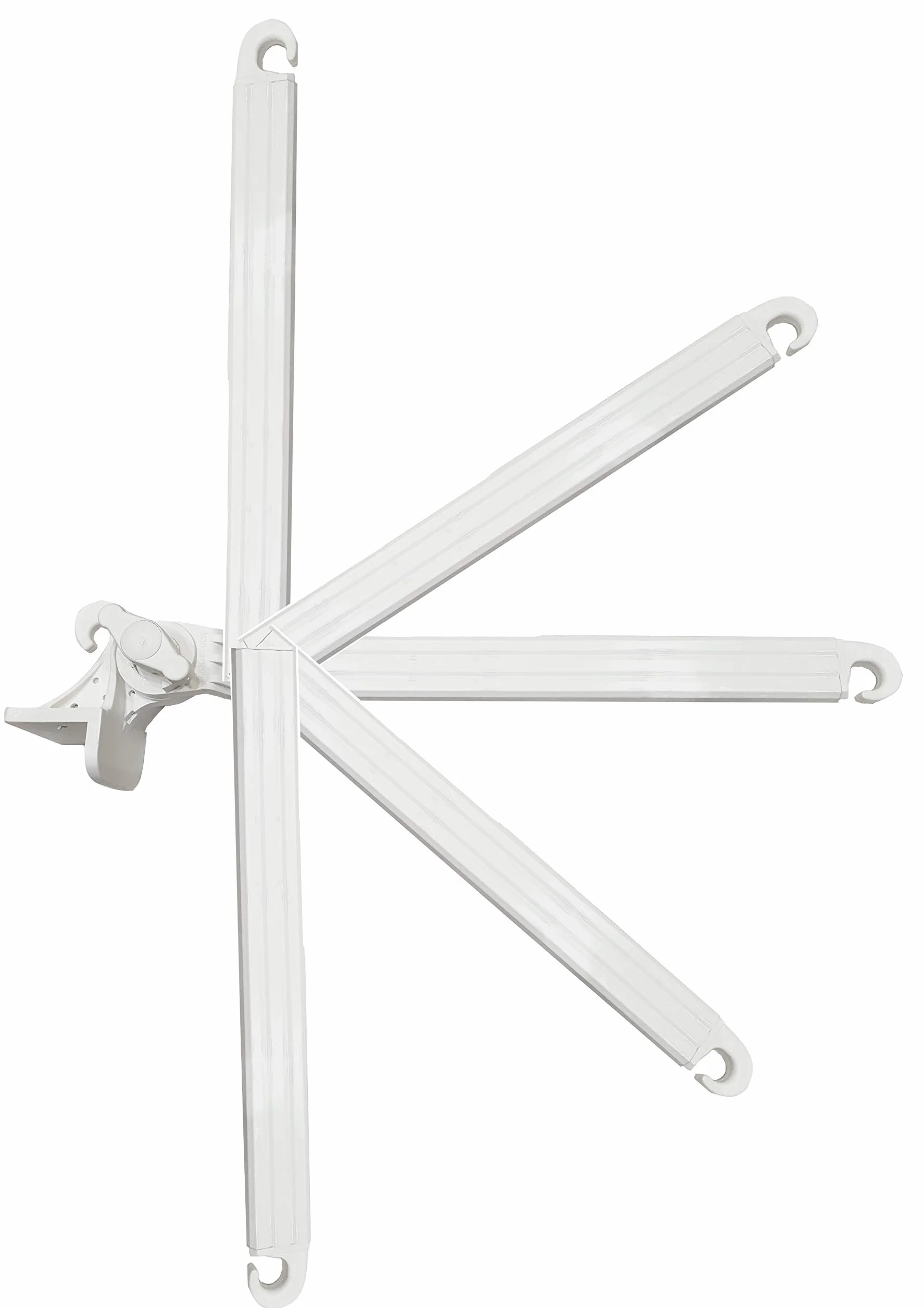 Braccetti per Tende da Sole Esterne in PVC Bianco 50 cm Regolabili 180° 1 Coppia