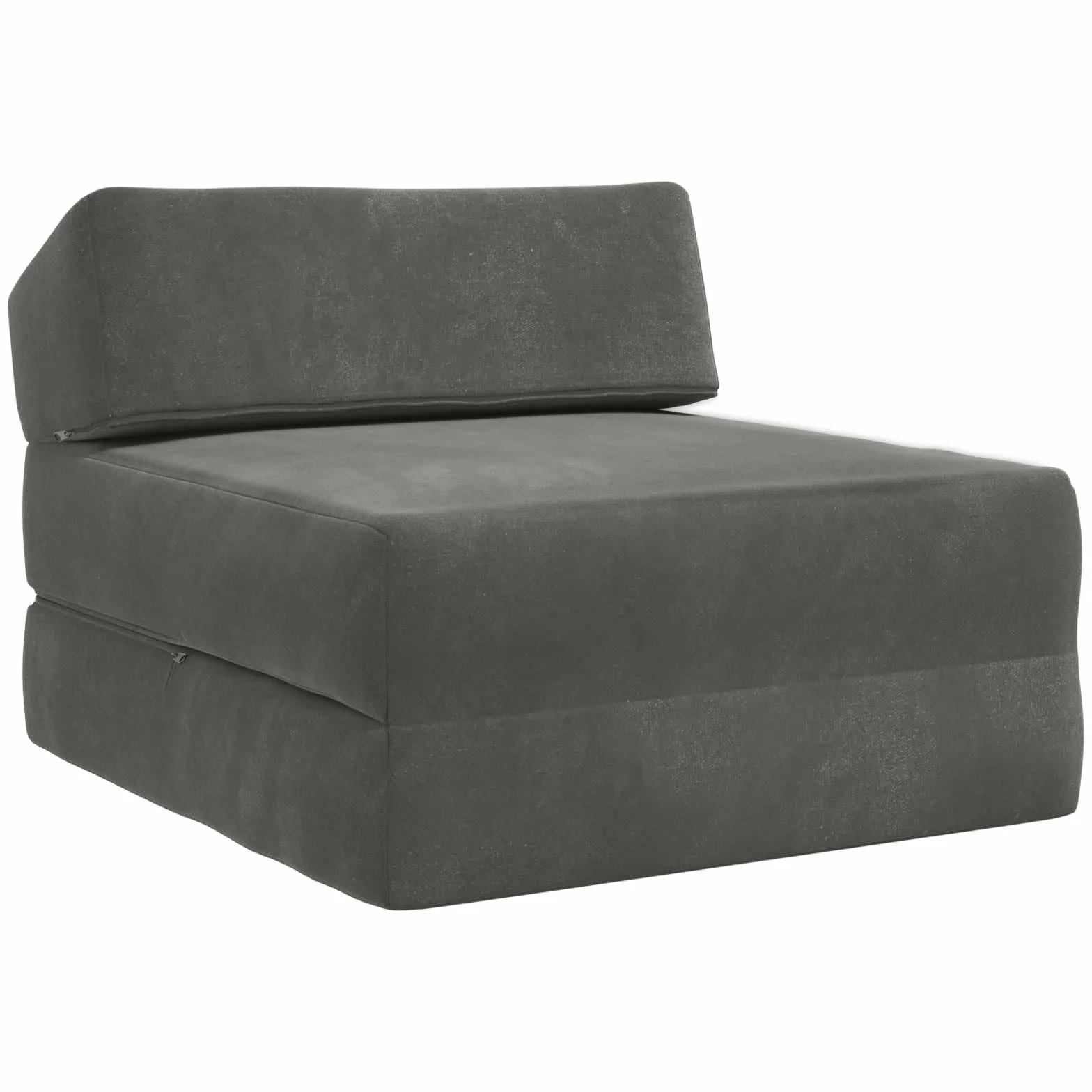 vidaXL Divano Letto Pieghevole Grigio Scuro 60x70x41 cm Tessuto Compatto