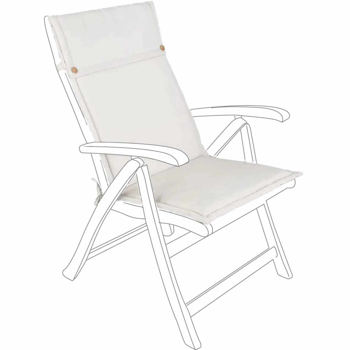 Yellowshop - NOEMI Poltrona sdraio reclinabile pieghevole giardino esterno patio terrazzo arredo esterno in robusto legno di acacia con cuscino diversi colori opzionale (Con cuscino Naturale)