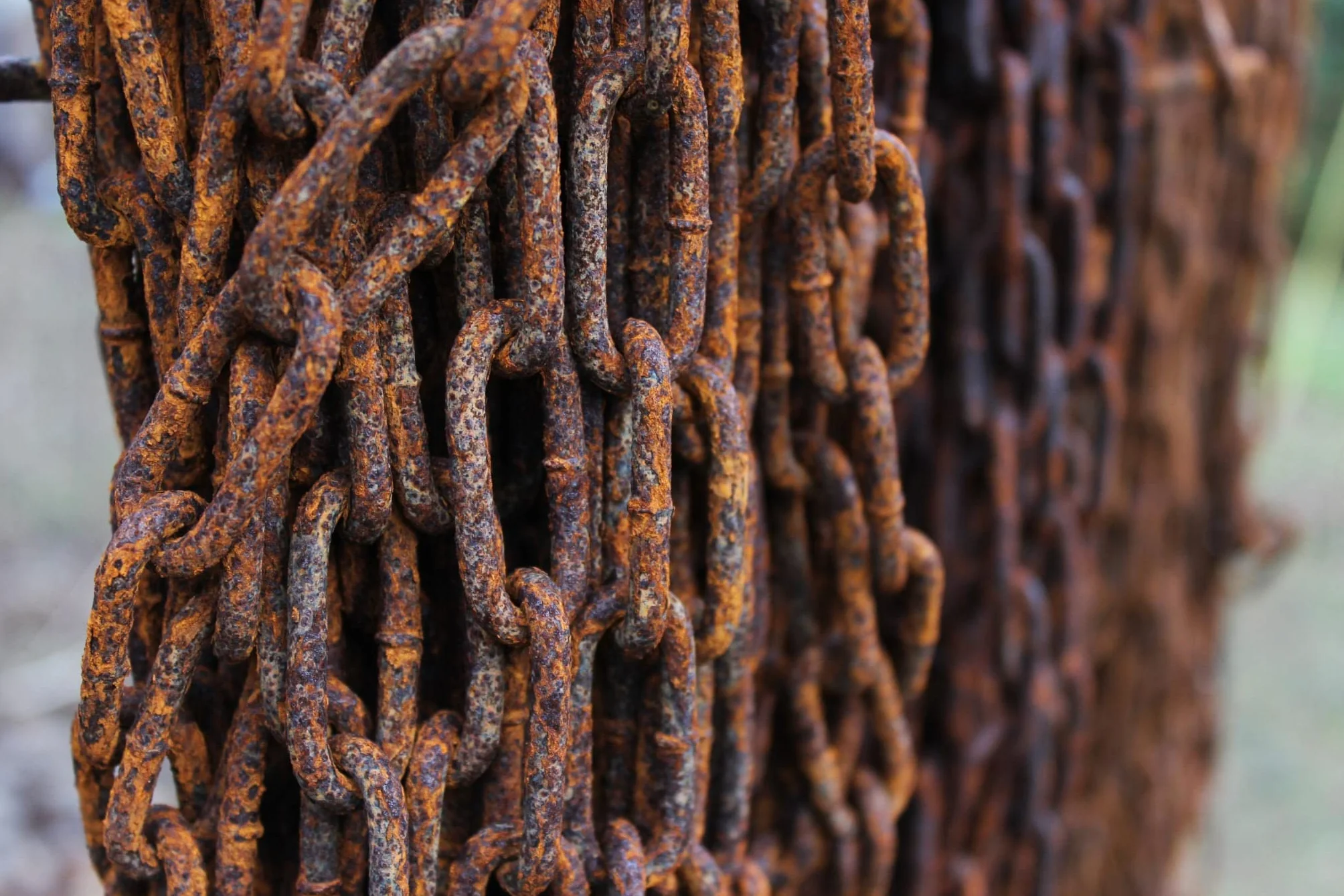 vitaliano catena di acciaio arrugginito al metro, 2 metri, spessore 5 mm, catena di ferro in stile antico, retrò, vintage, come catena di scarico della pioggia, catena ad anello, catena per