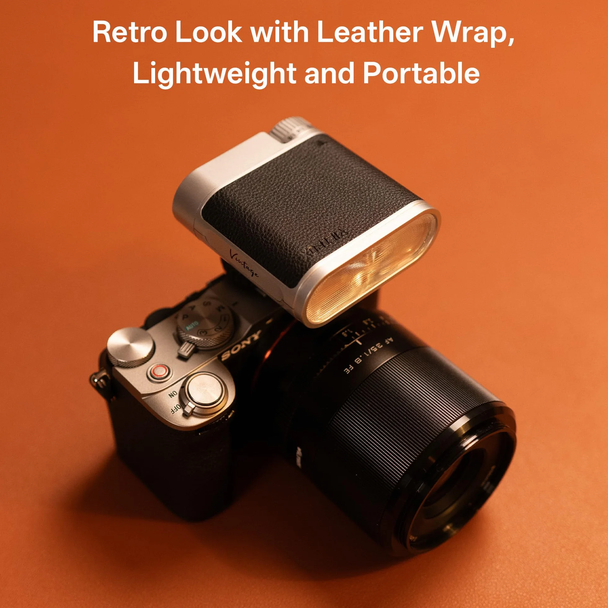 VILTROX Retro Speedlite GN12 Flash per Fotocamera 7 Livelli di Potenza 800mAh S1/S2 Sony Fujifilm Canon Olympus