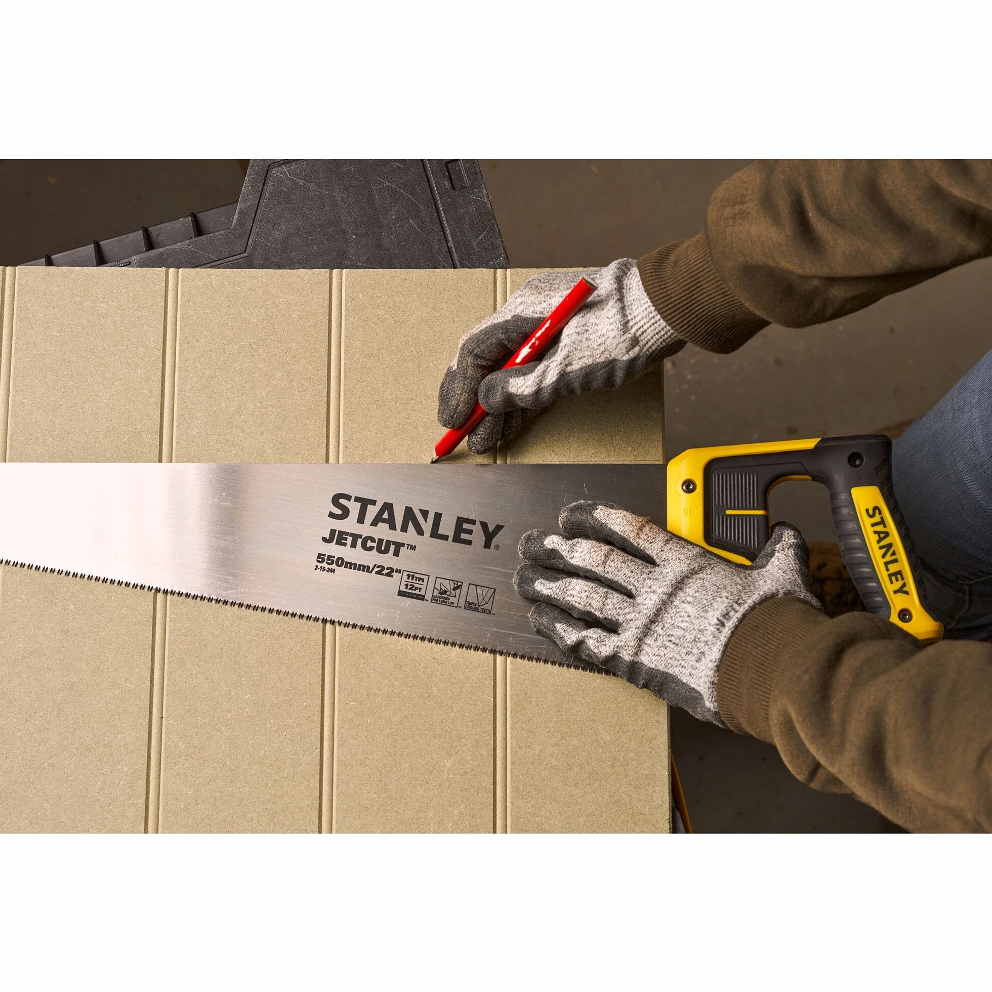 STANLEY 2-15-244 Sega a Mano Jet Cut Fine, 550 mm