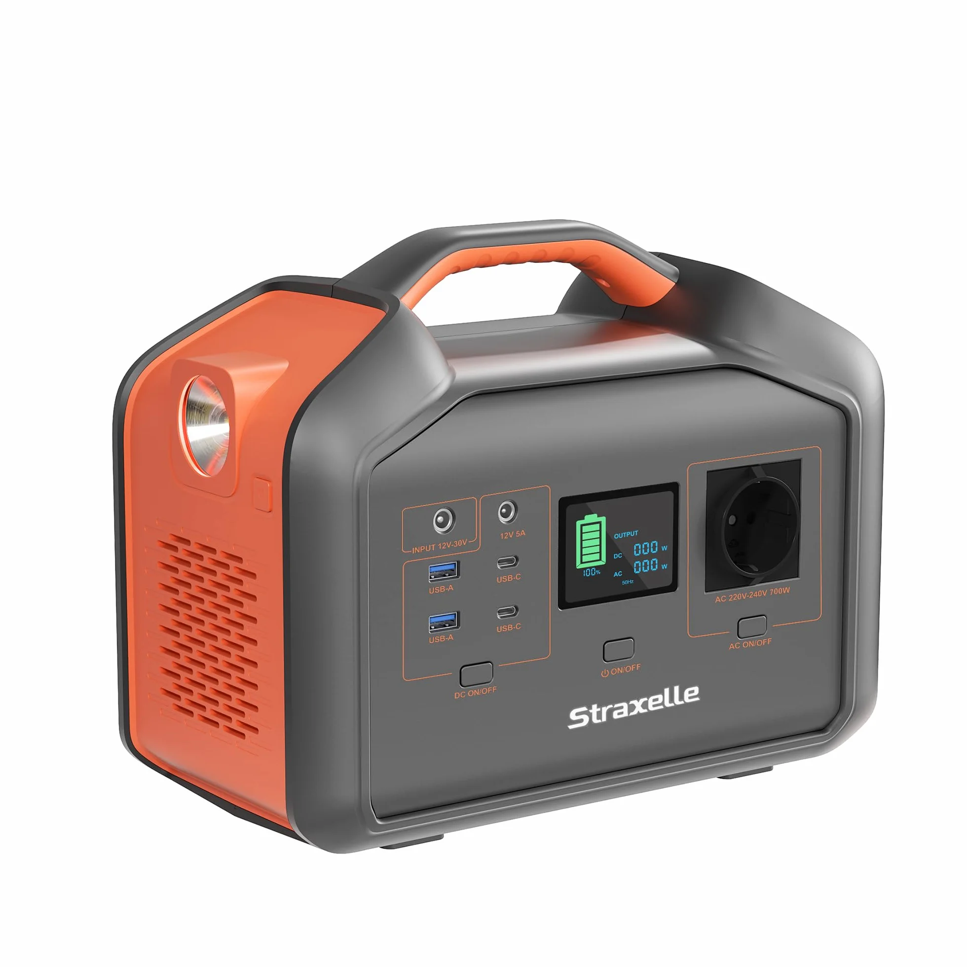 Centrale Elettrica Portatile 700W (Picco 1000W), 519.48Wh MPPT Solar Generator Batteria 150W Power Station Portatile da Campeggio per Partito Generatore Elettrico Emergenza Portatile