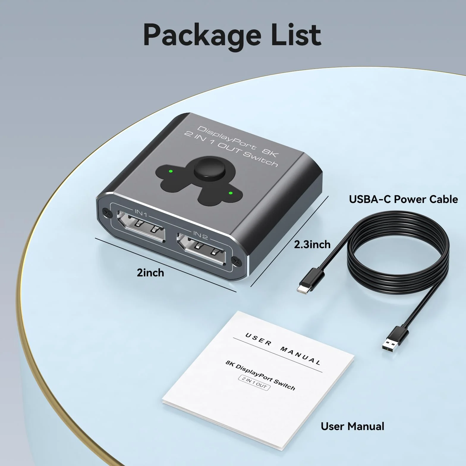 Switch Display Port 2 In 1 Out 8K60Hz 4K144Hz Displayport 1.4 DP Compatibile TV Monitor Proiettori