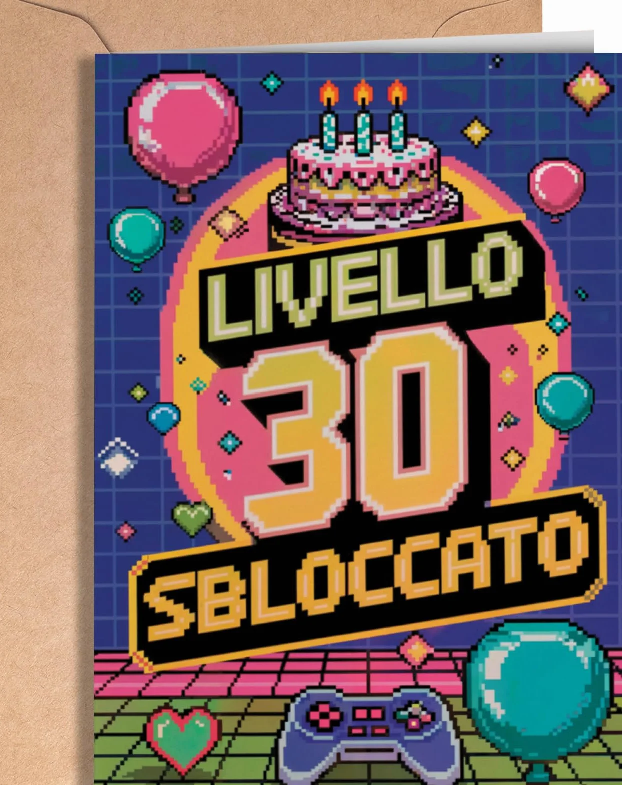 Biglietto Auguri 30 Anni Uomo Donna - Regalo Compleanno Divertente Figlia Figlio Nipote - Livello 30 EU 69