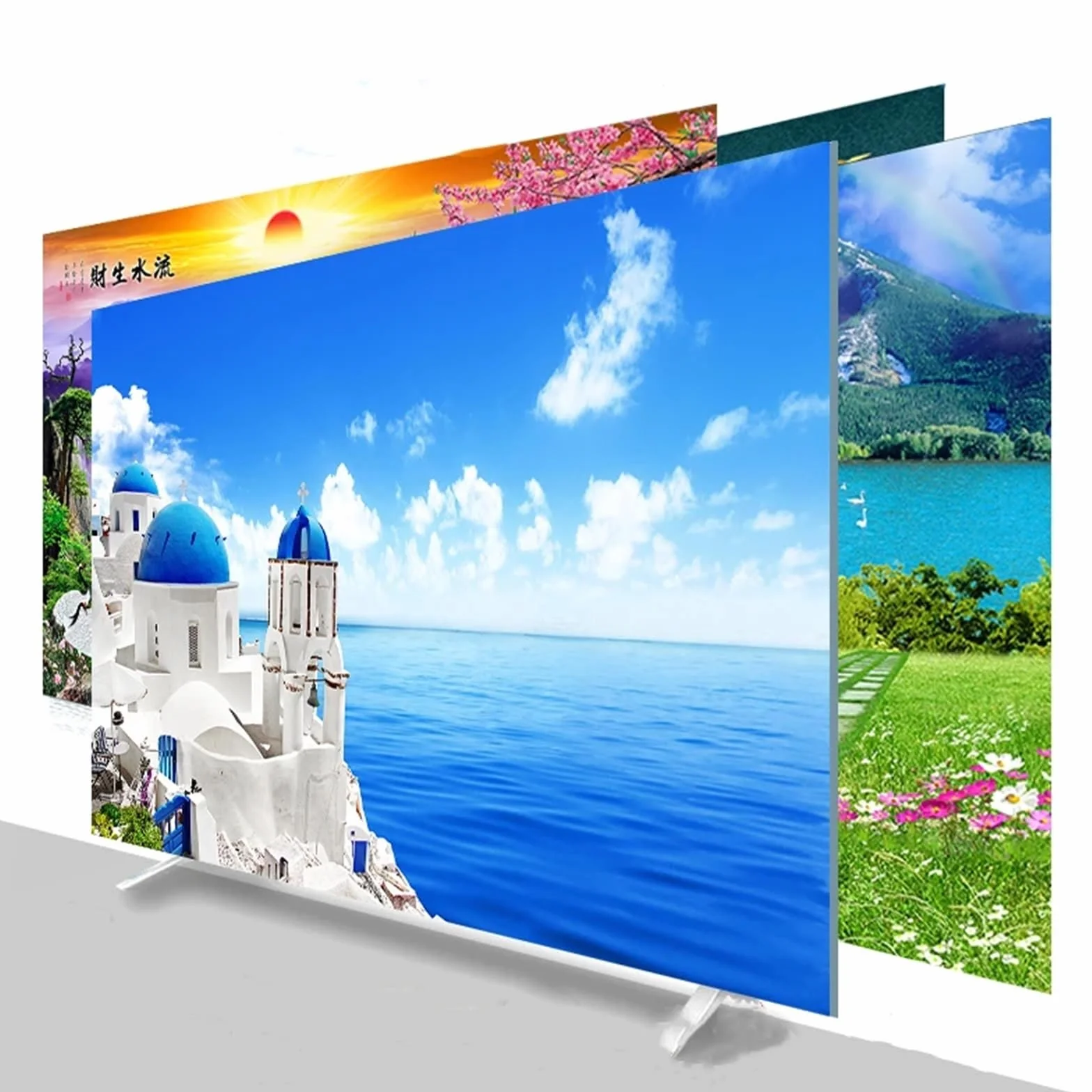 Custodia TV Copertura decorativa 32"-85" pollici paesaggistica Schermo Blue 40 inch 43 inch