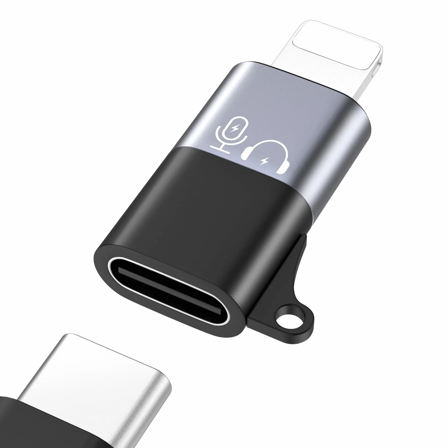 MoKo Adattatore USB C a Lightning per DJI Mic Mini, Apple Earpods/iPhone 14/13/12/11, Ricarica - 1 Pezzo