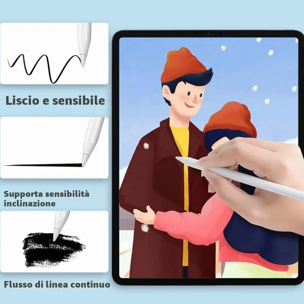 flintronic Punta per Apple Pencil, 3 Pezzi, Alta Sensibilità, Ricambio, Compatibile con 1a e 2a Generazione, Bianco
