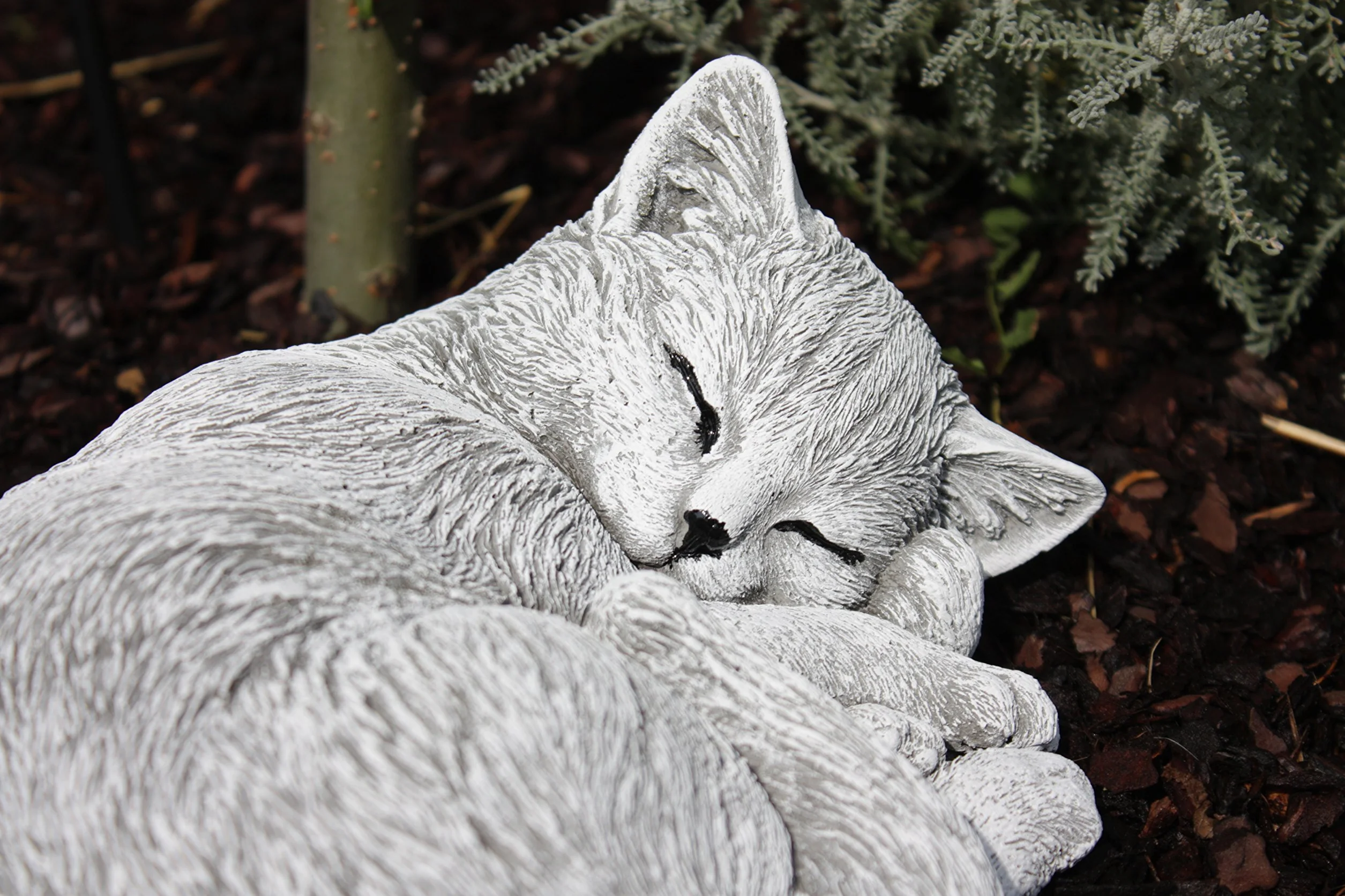 stoneandstyle Statua Scultura Gatto felino Che Dorme, Fatto a Mano, Resistente al Gelo