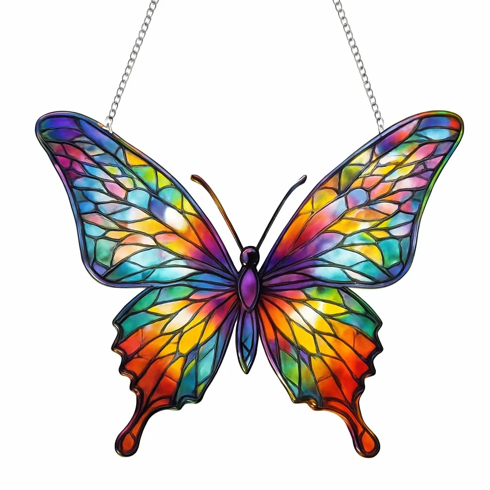 Acchiappasole Farfalla Decorativa in Acrilico Colorato, Suncatcher da Finestra, Decorazione da Appendere per Casa, Giardino, Balcone e Soggiorno, Regalo per Donna e Amanti delle Ispiratore Farfalle