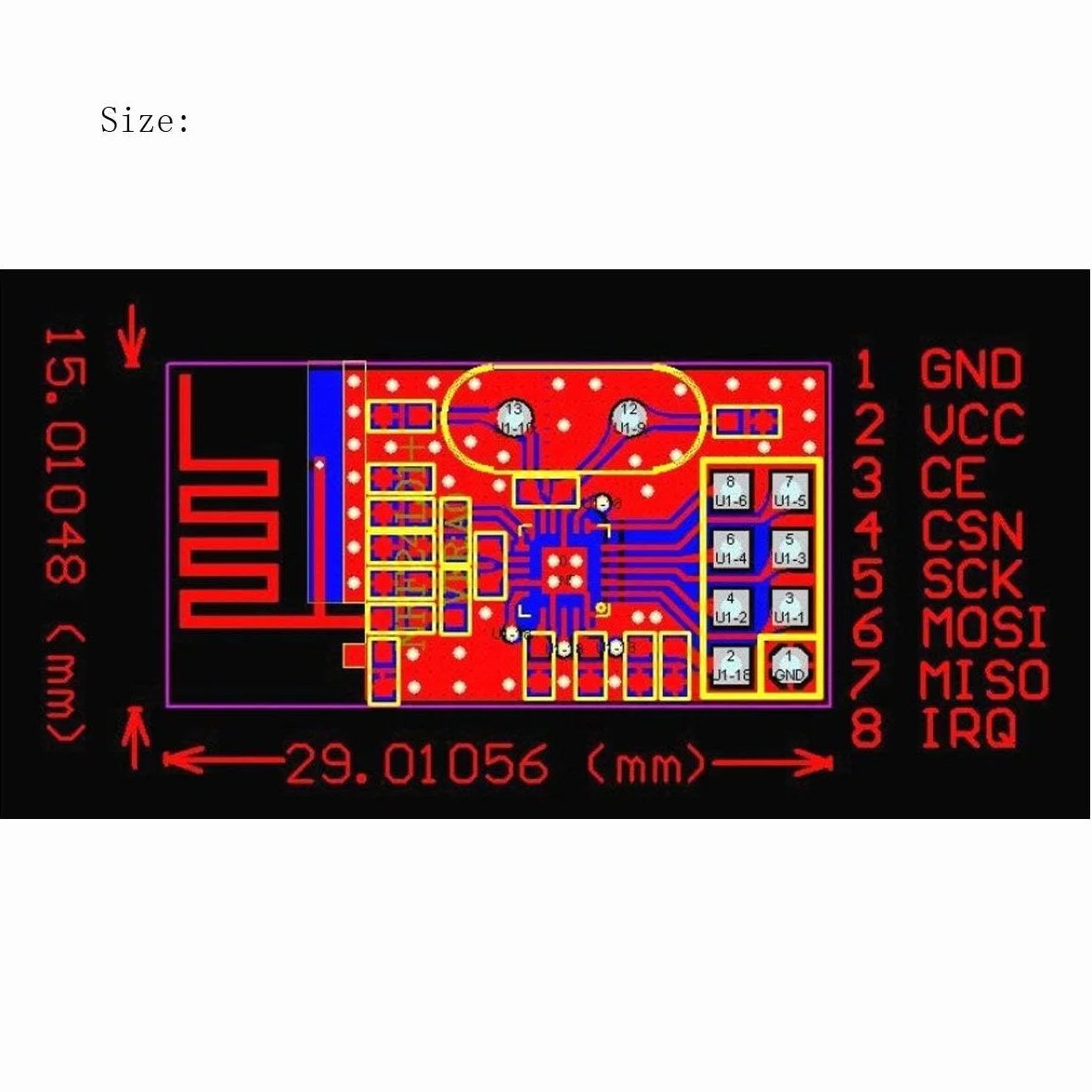 ARCELI 2.4 GHz Wireless RF Transceiver Module for Arduino 10 pz