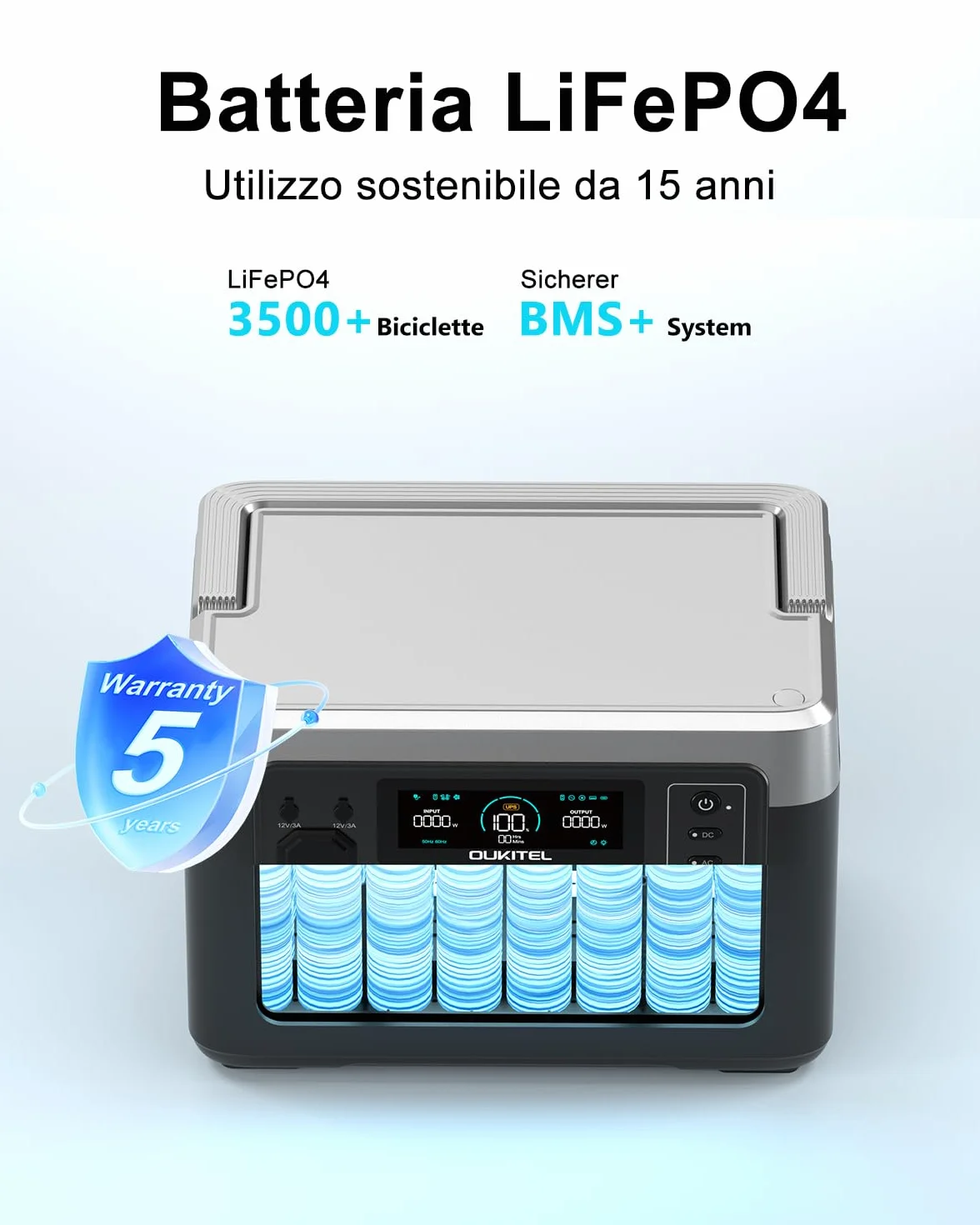 OUKITEL P1000 Plus Centrale Elettrica Portatile 1800W, 1024Wh Generatore Solare LiFePO4 con Pannello Solare 200W, USB-C 100W, Ricarica 0-100% della Batteria in 45 Minuti, per Casa, Viaggi e Campeggio