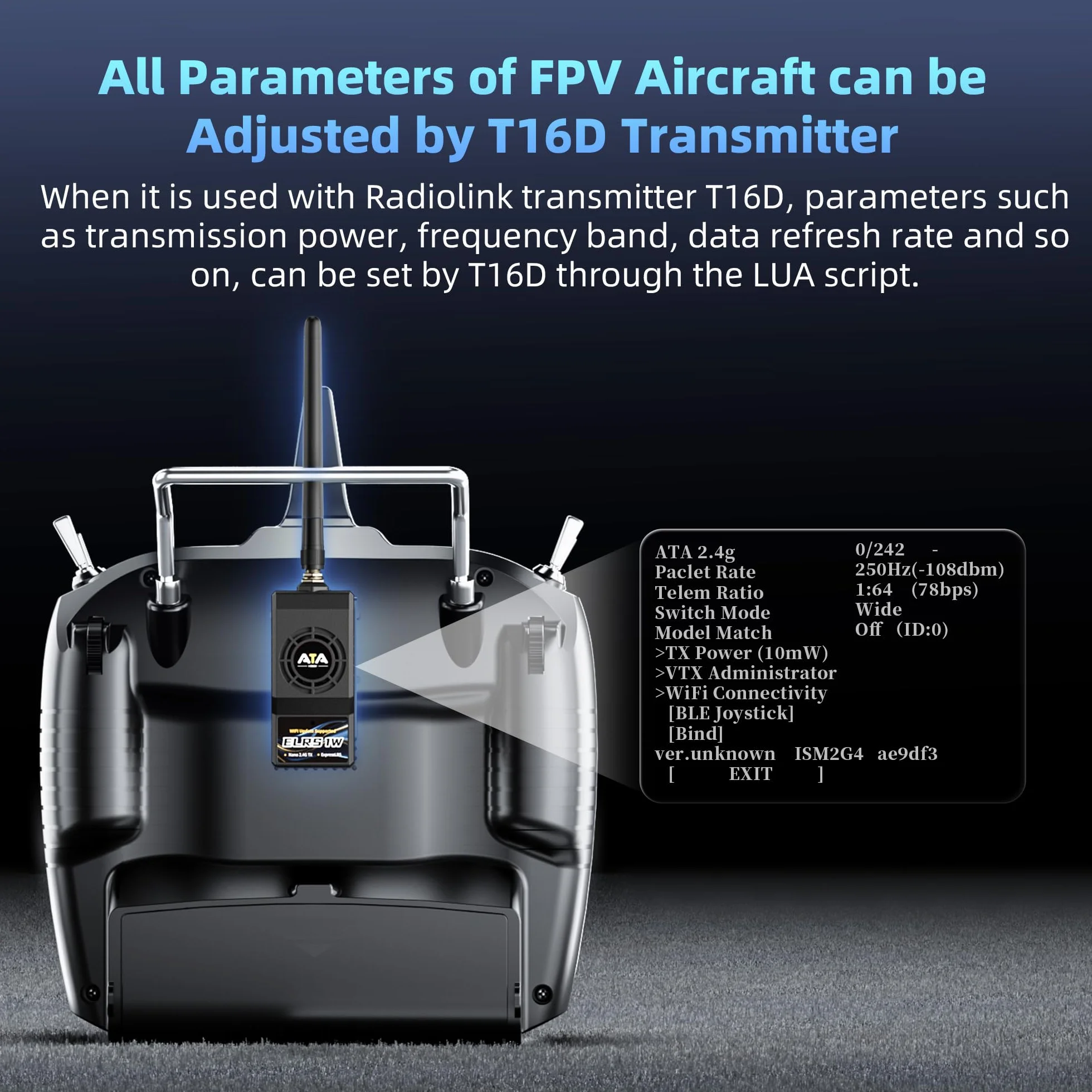 Radiolink ELRS Nano 2,4 GHz ATA Modulo lunga distanza 1 W per droni FPV