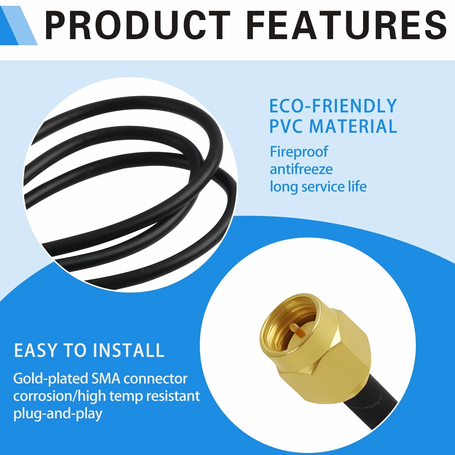 Antenna GPS attiva SMA 3 m RG174 impermeabile per auto GPS tracker 4G LTE