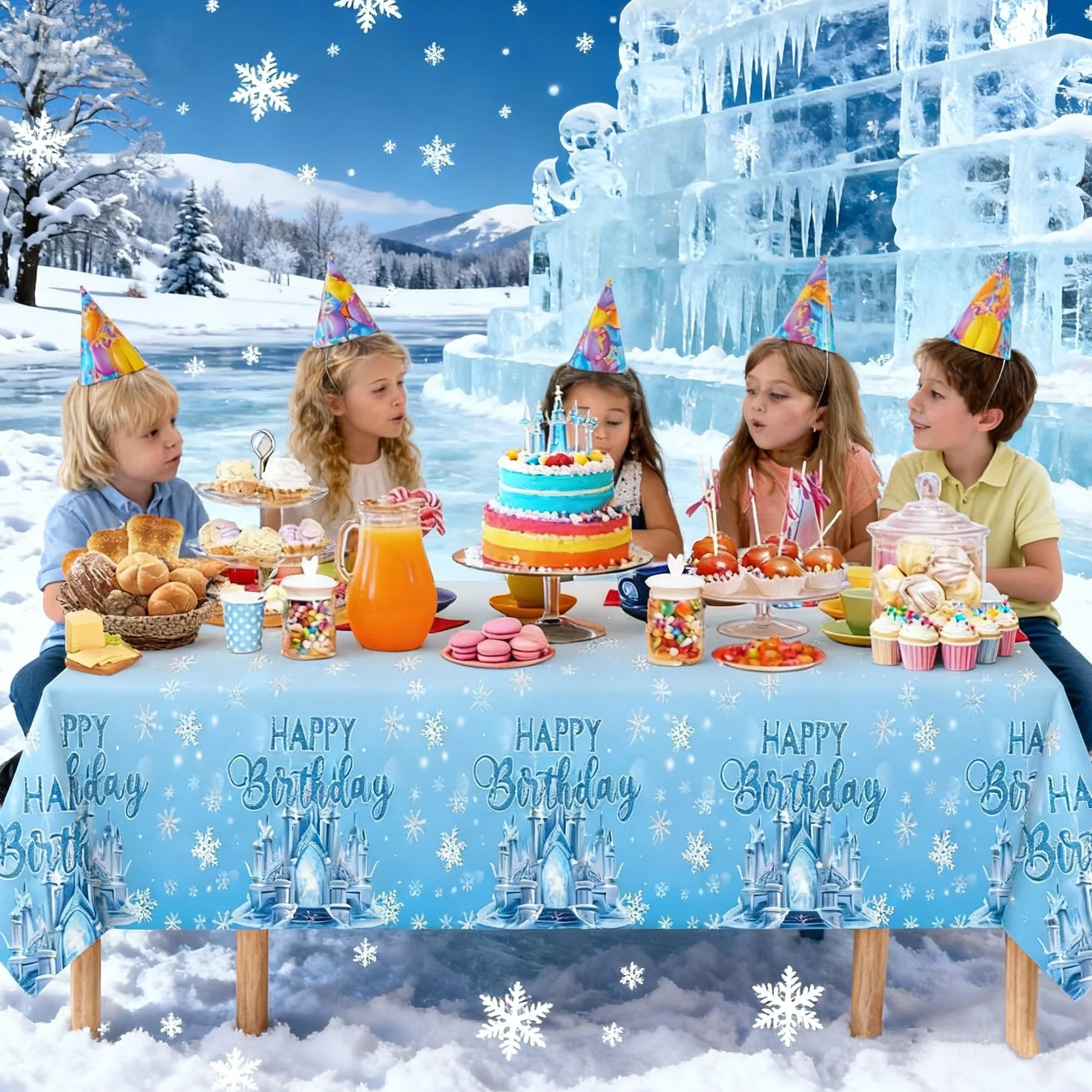 PHOGARY Obrus Frozen 137 x 274 cm Plastikowy na Przyjęcie