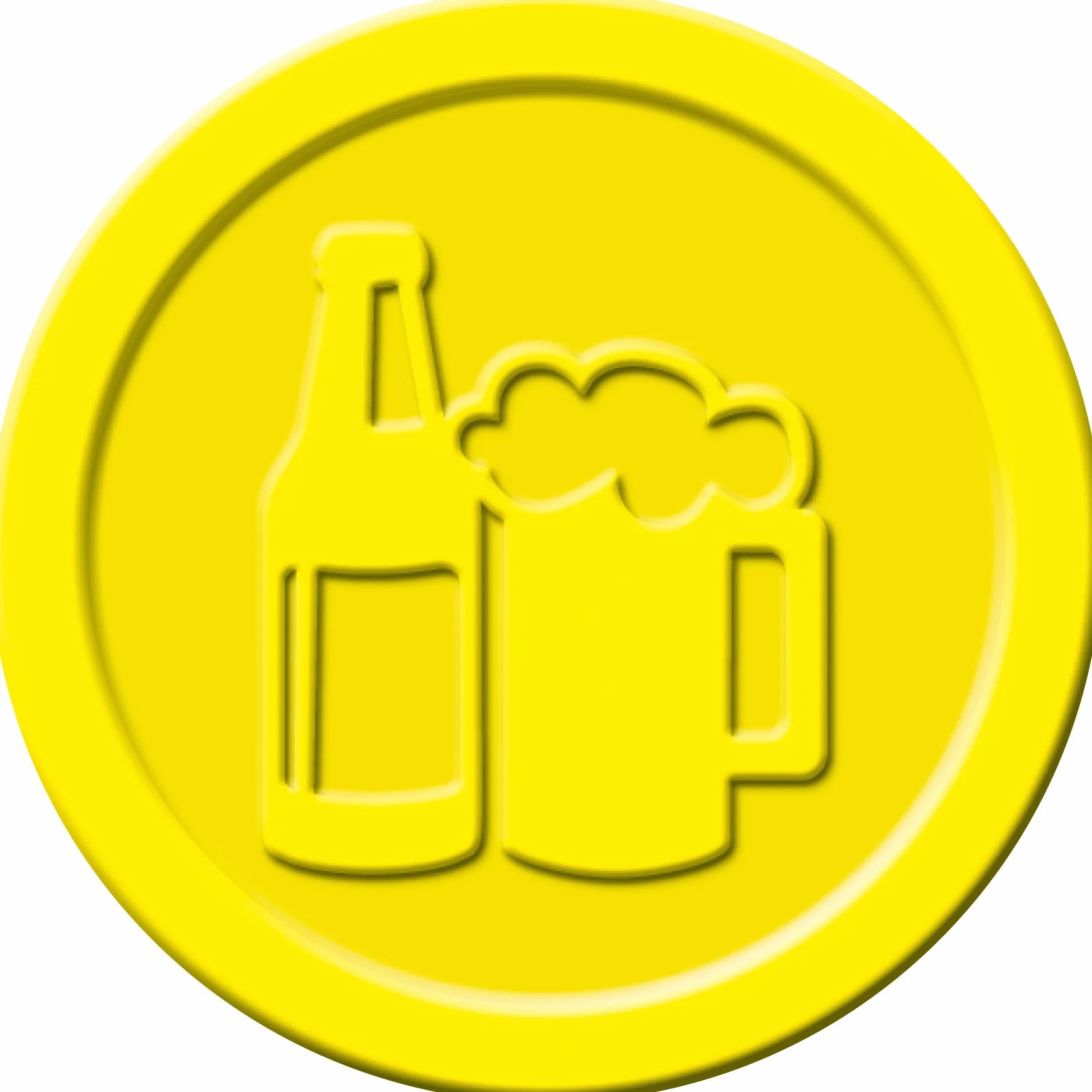 SIGEL WM004 Contromarche Birra di plastica 25 mm giallo 100 pz