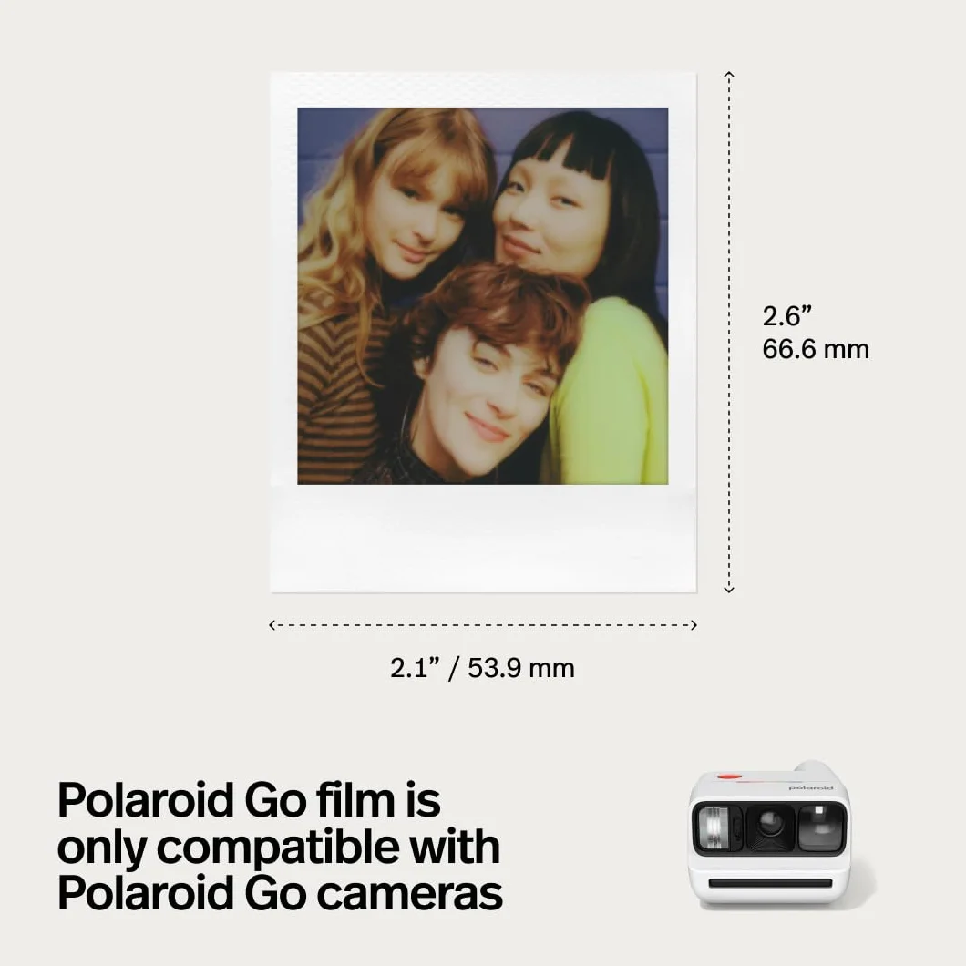 Polaroid Go Instant Film 16 Foto, Compatibile con Fotocamera Polaroid Go