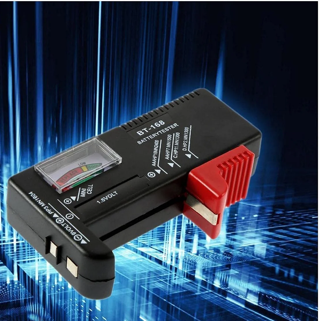 Tester per batterie analogiche BT-168 1.5V 9V C D