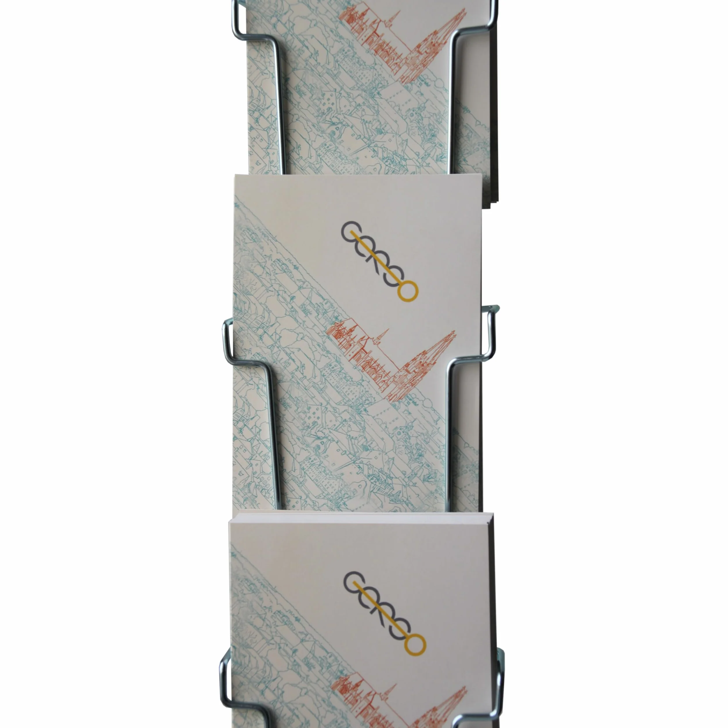 Gerso 3 Supporto a Parete Verticale 105 x 150 mm 8 Scomparti per A6