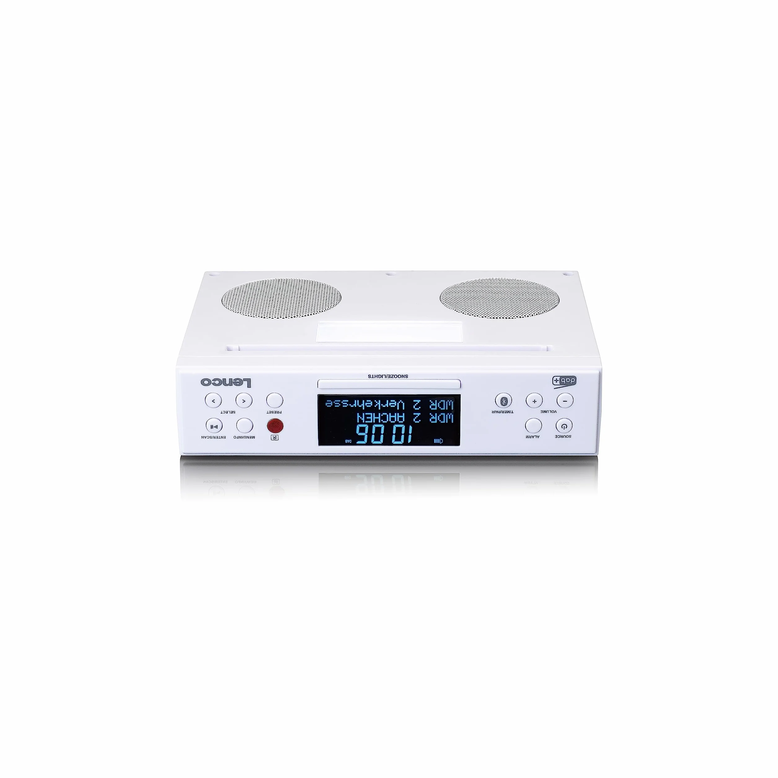 Lenco KCR-190WH Radio da Cucina DAB+/FM Bluetooth Display LED 3,3" Bianco