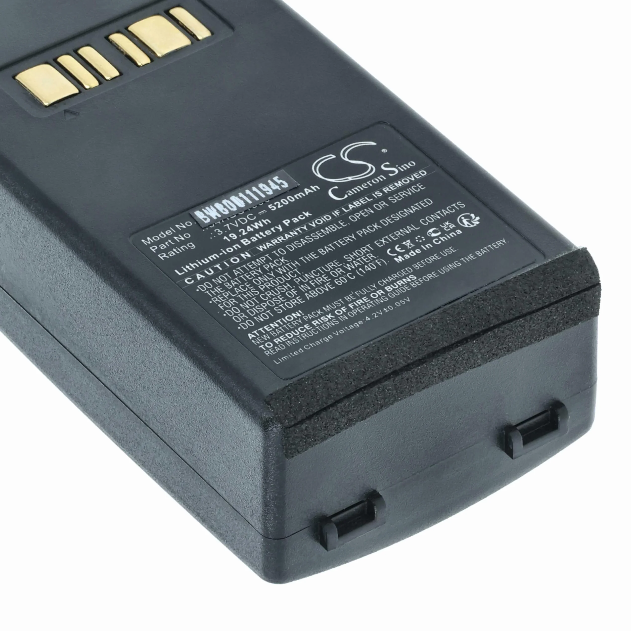 Bateria vhbw compatibile Datalogic Falcon X3 Plus X4, 5200mAh 3,7V Li-Ion per lettore codici a barre POS