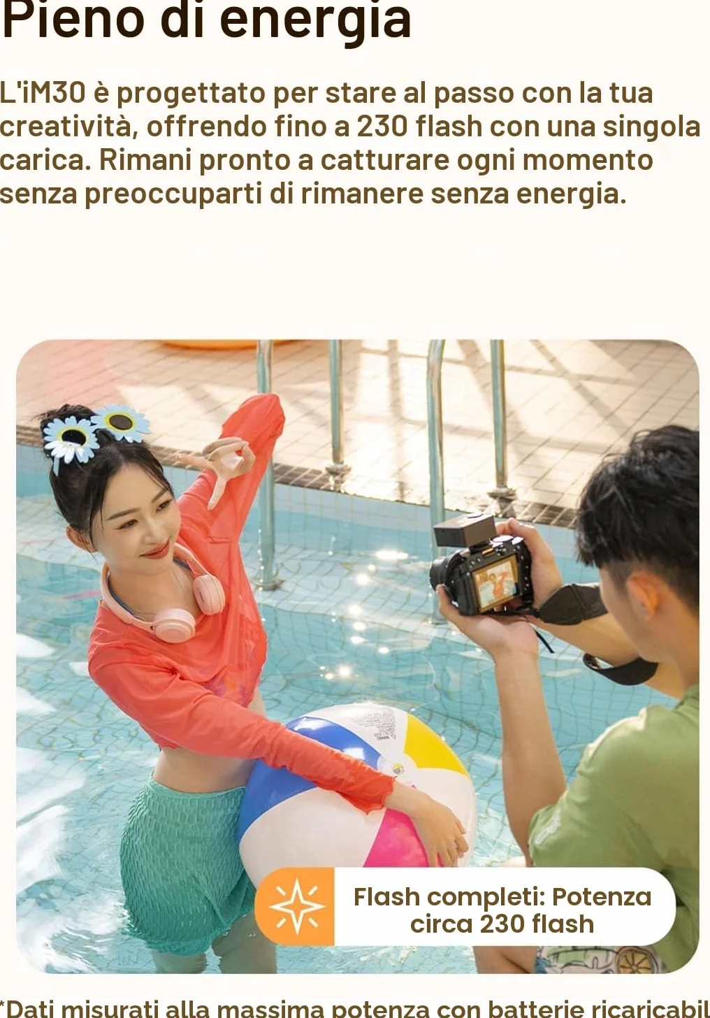 Godox iM30 Mini Flash Speedlite Manuale Controllo Ottico S1/S2 CCT 6500K 7 Livelli di Potenza Compatibile Canon Sony Nikon