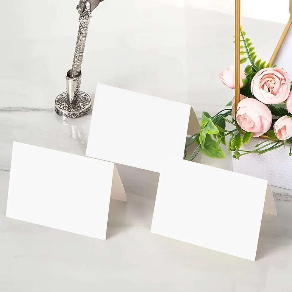 OFFCUP Cartoline Vuote A6, 54 Pezzi Cartoncini Bianchi 15x10cm per Disegnare Scrivere Stampare Biglietti Auguri