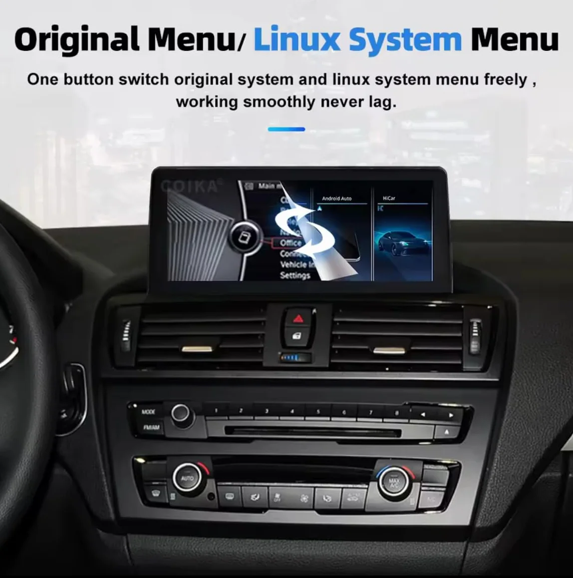 BMW Serie 1 F20 F21 Serie 3 F30 F31 F34 Serie 4 F32 F33 F34 CTB 10.25" CarPlay Android Auto Schermo Touch Retrofit Plug & Play