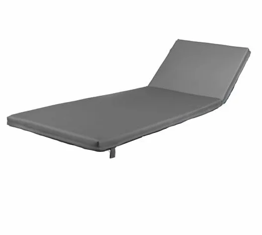 pomodone Cuscino per Lettino Prendisole Grigio in ecopelle 58x180cm - Materassino Mare Idrorepellente e Resistente ai Raggi UV, Ideale per Esterni e Giardino
