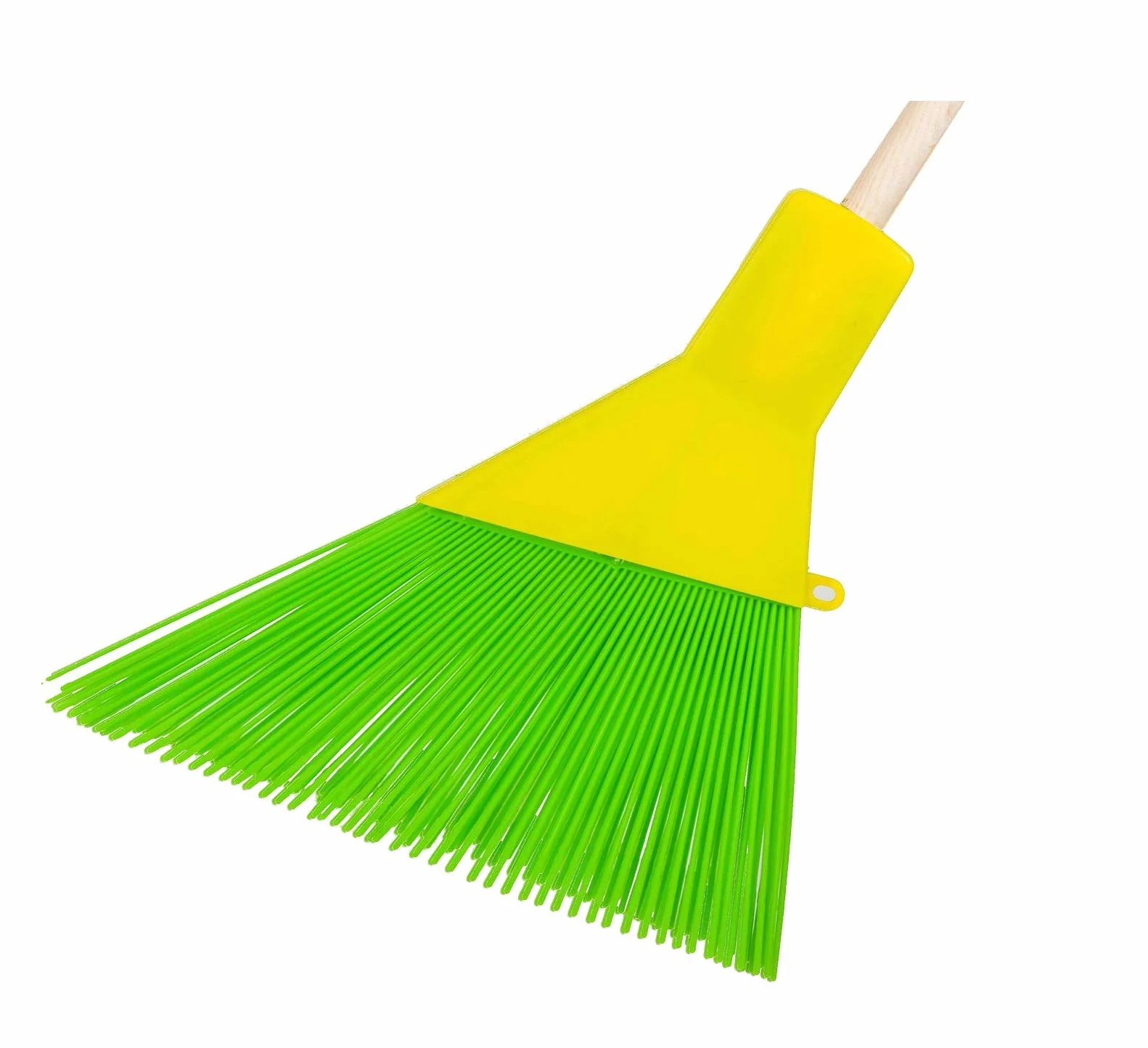 Scopa verde in pvc modello saggina in plastica