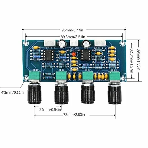 NE5532 Preamplificatore Tone Board Pre-Amp Scheda per Alti XH-A901