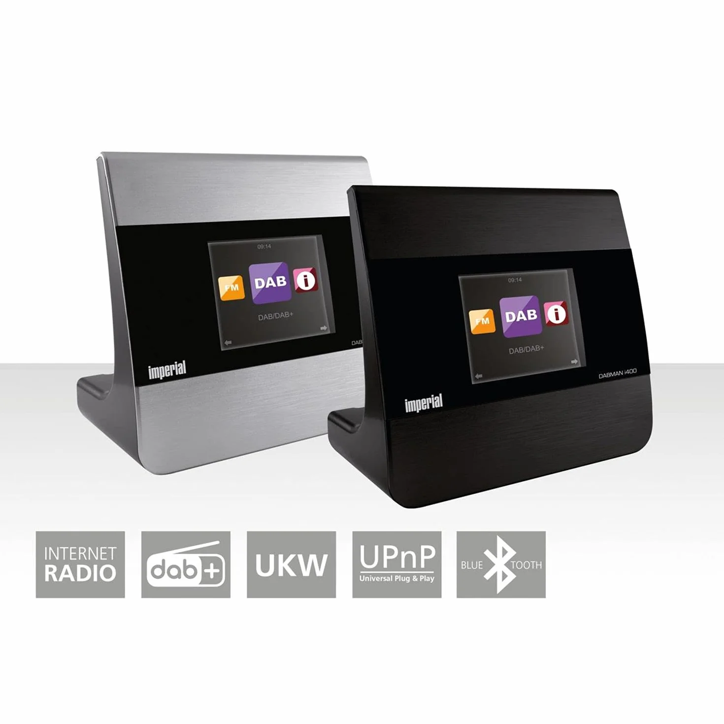 Imperial Dabman I400 Internet Radio Adapter, DAB+, Bluetooth, Multiroom, WLAN, LAN, Argento