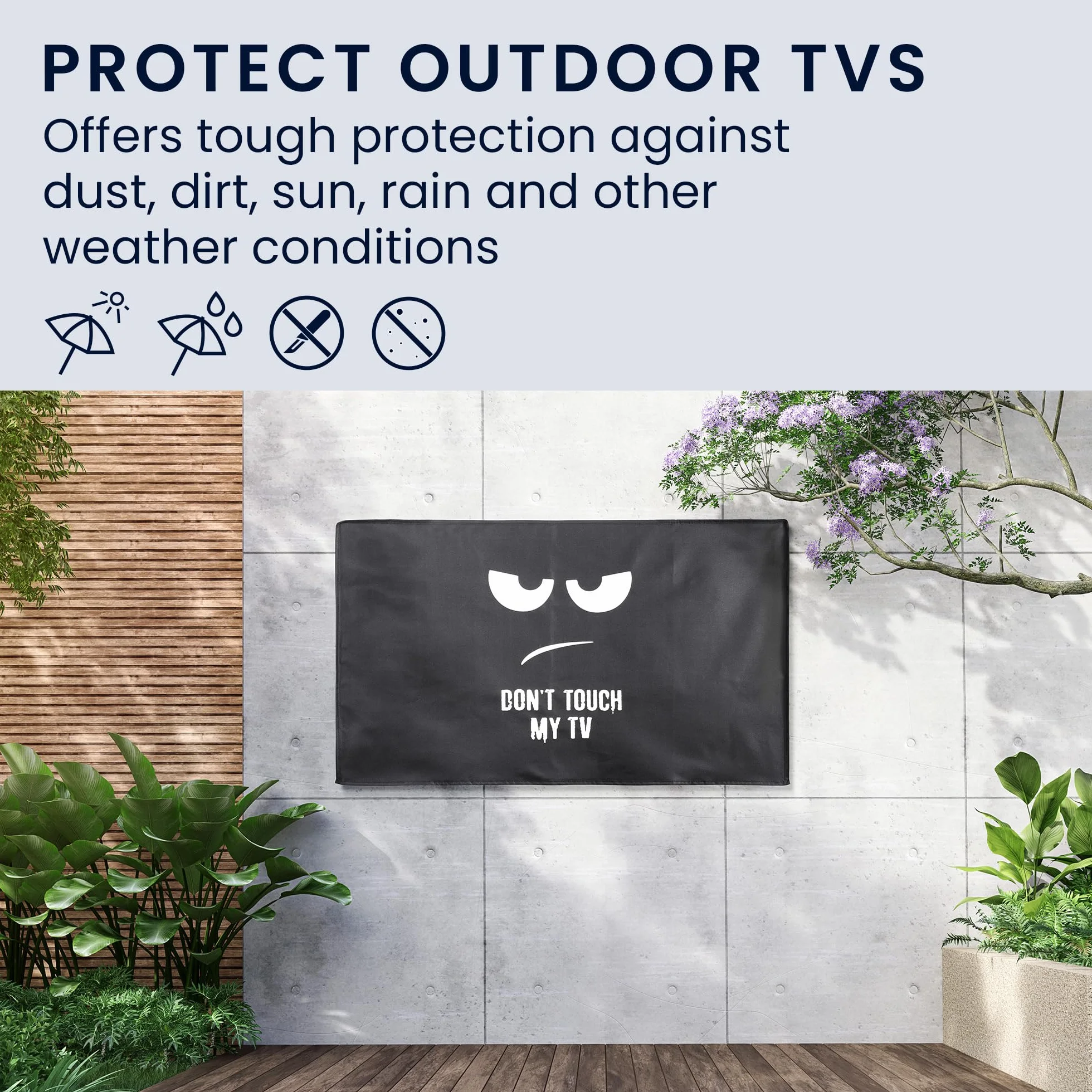 kwmobile Protezione per 32" TV - Cover Impermeabile Antipolvere per Schermo PC e TV