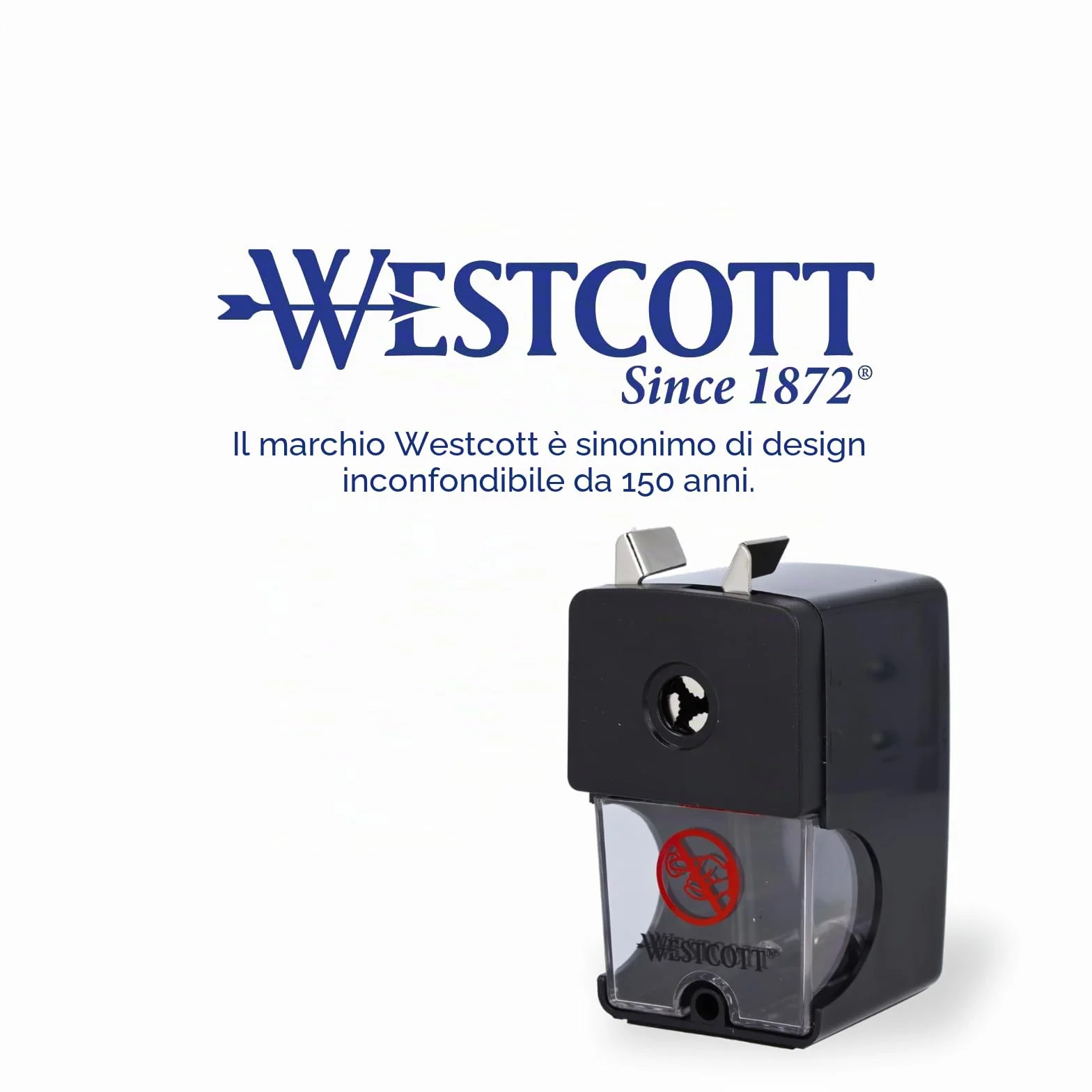 Westcott E-14216 00 Temperino per matite 7-12 mm manuale nero