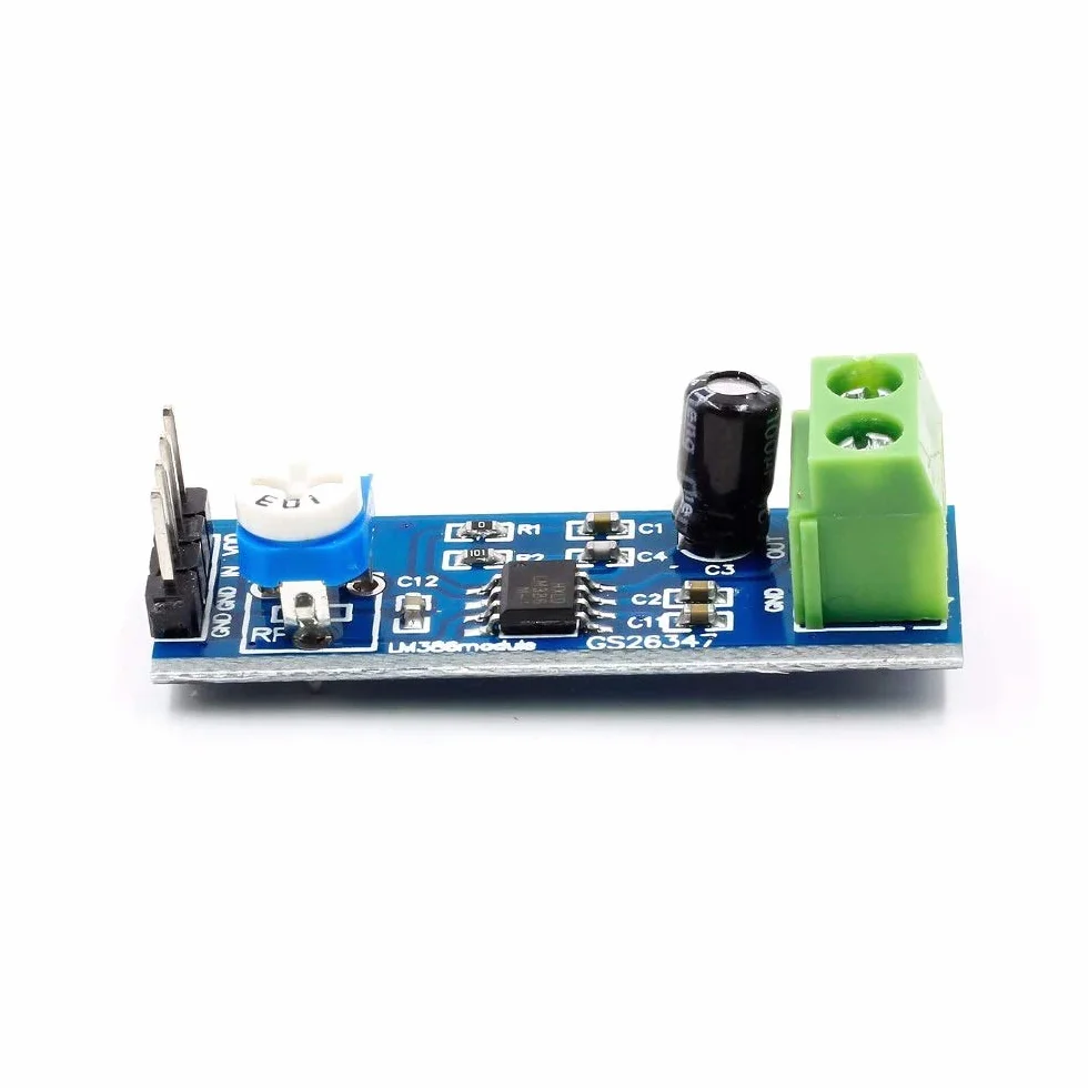 LM386 Audio Amplifier Module 200 Times 5V-12V 10K Resistance