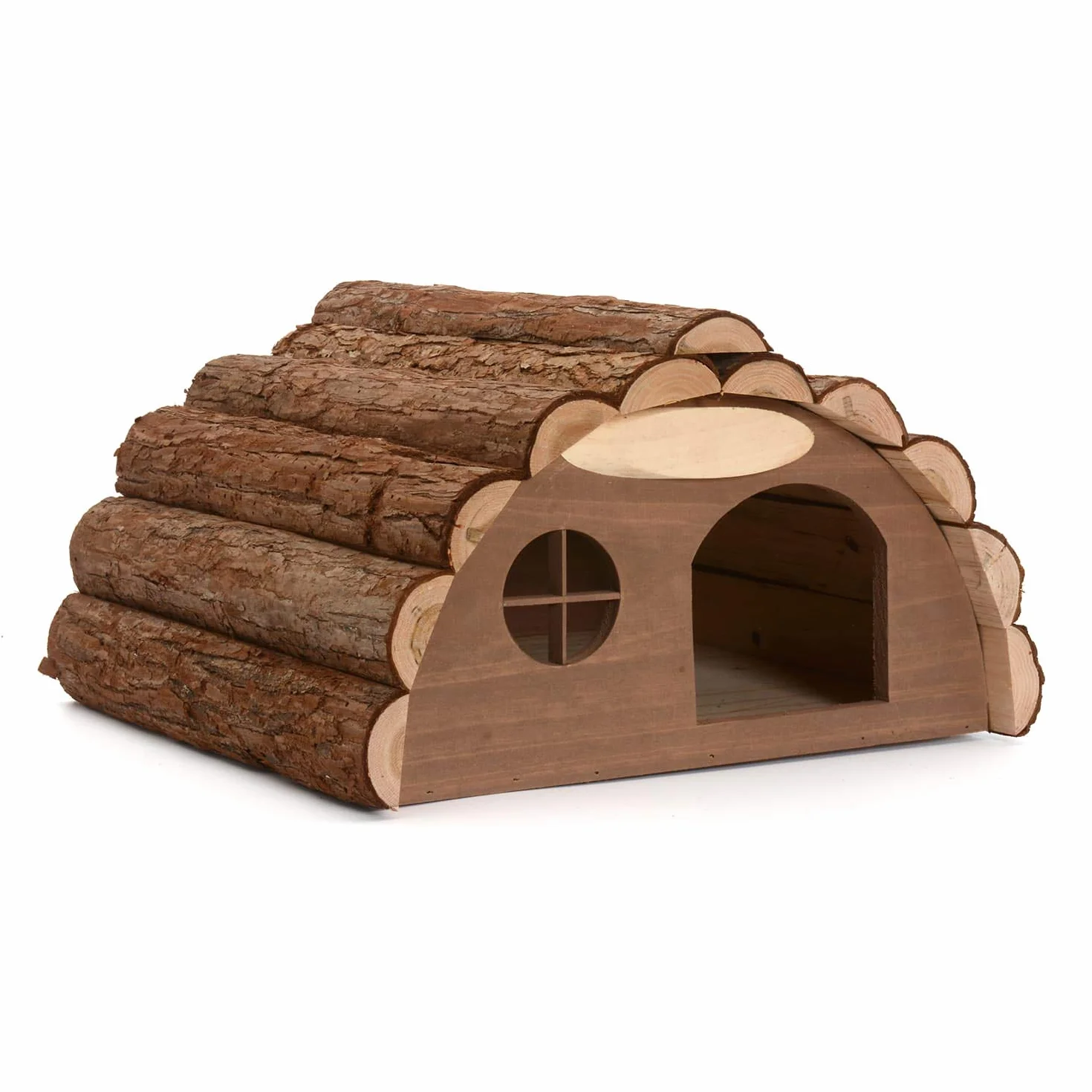 CKB LTD - Casa per riccio o porcellino d'India in legno per esterni, utilizzabile come habitat per letargo, riparo da giardino - 33,5 x 34 x 19 cm