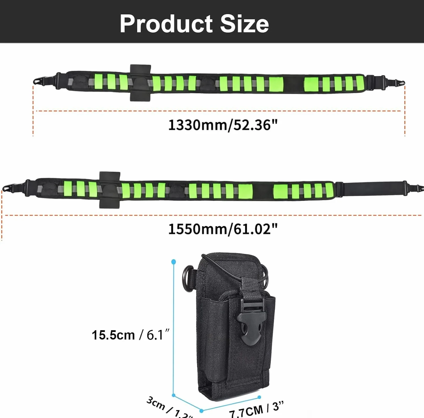 Regolabile Fascia Spalla Riflettente Clip Cavo Microfono Bande Custodie Radio Fotocamere DSLR Borse Pesca Cassette Attrezzi