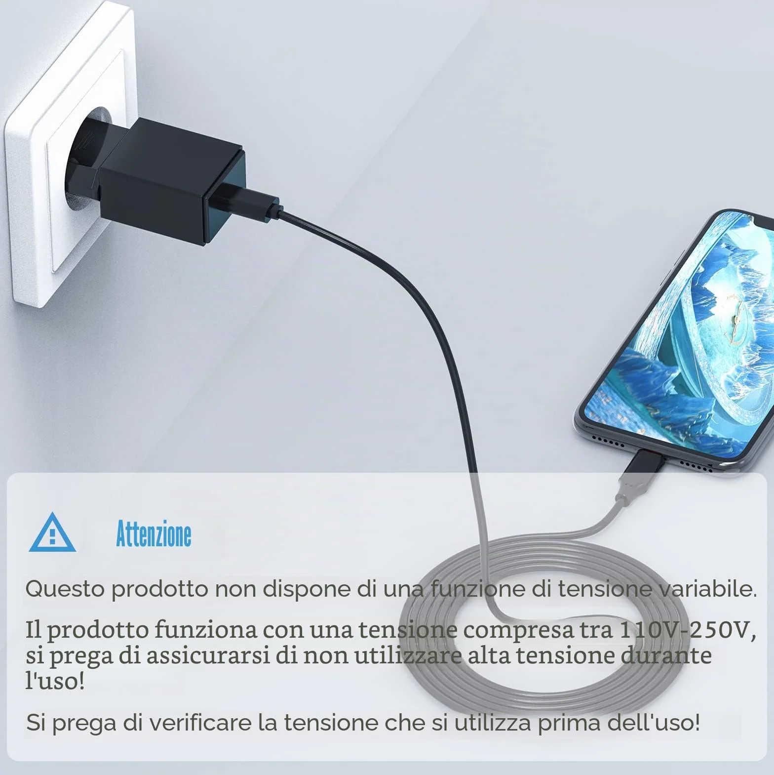 Adattatore da US a EU 2 Pin Ancable Nero 2 Pezzi Convertitore Spina Viaggio