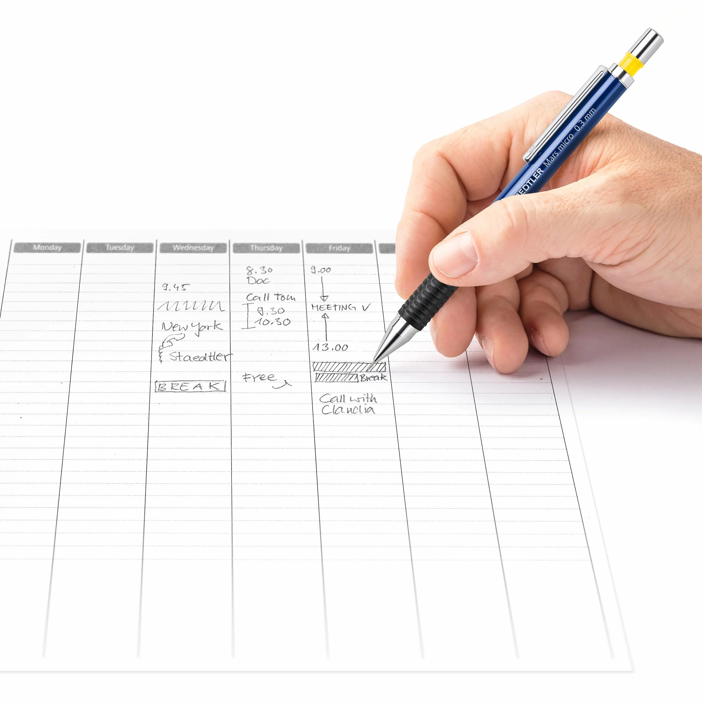 Staedtler Mars Micro Portamine con Gomma Integrata, Matita Meccanica Antiscivolo per Disegno e Scrittura