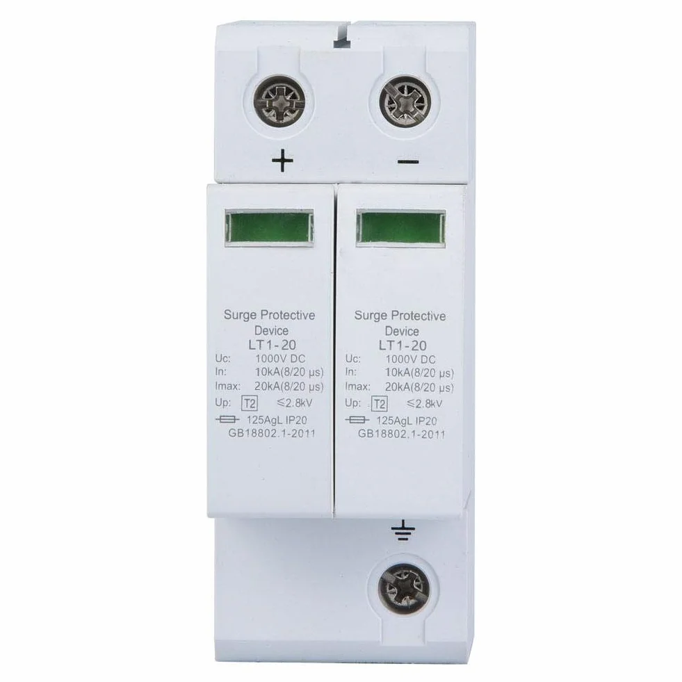 Dispositivo di protezione contro le sovratensioni 2P DC 1000V ignifugo fotovoltaico 20KA