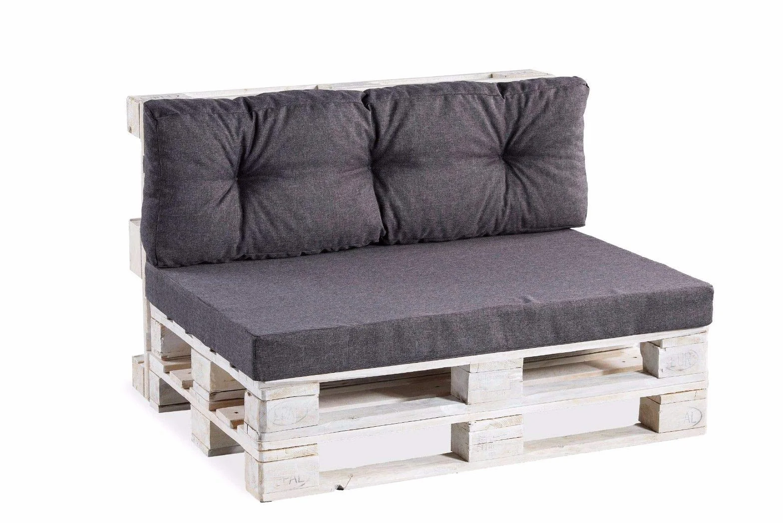 Gutekissen Cuscini per pallet Cuscini per pallet, Trapuntato, Liscio PPF (Schienale 120x50 trapuntato, Antracite)