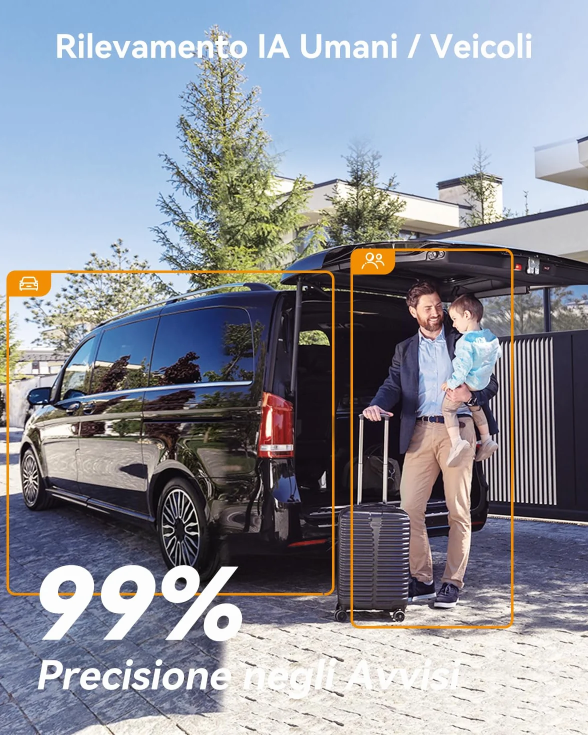 Imou 2K Telecamera da Esterno WiFi Senza Fili Solare con Batteria 5000mAh, 360° PTZ, 2.4GHz, Rilevamento PIR, Visione Notturna a Colori, IP65