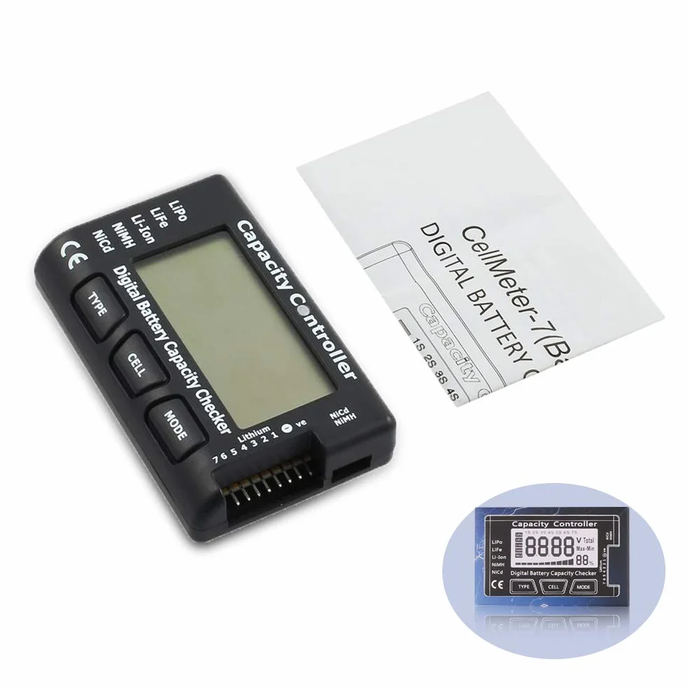 YIXISI 2.1 RC Cellulare Capacita' Meter Digital Battery Checker per NiCd/NiMH/LiPo/LiFe/Li-ion