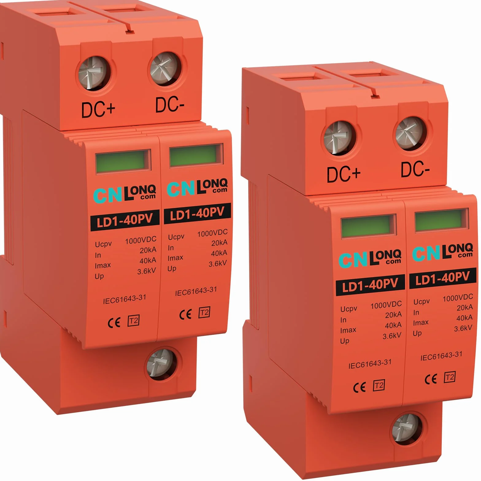 Scaricatore di Sovratensione DC1000V 20kA~40kA 2P Fotovoltaico Protezione Contro Sovratensioni