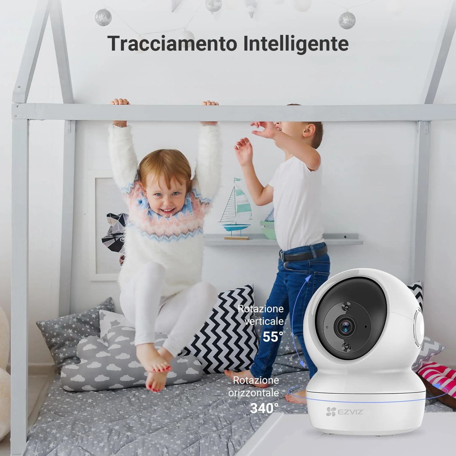 EZVIZ C6N Telecamera Wi-Fi Interno 1080p Pan/Tilt/Zoom Visione Notturna Tracciamento Movimento Audio Bi-direzionale