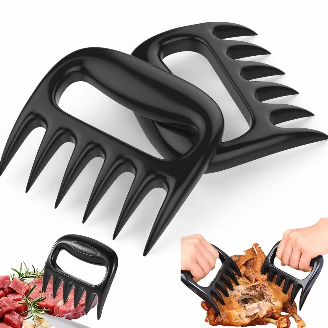SGERUFZ 2 PCS Artigli per Carne, Artigli Pulled Pork, Artigli Forchettone Barbecue, Artigli di Carne da Barbecue BBQ per Sminuzzare e Mescolare, per Sminuzzare Carne di Maiale, Pollo