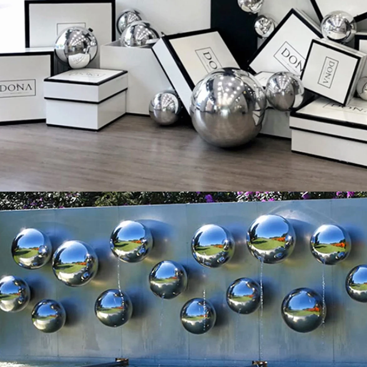 15 Pcs Sfere Decorative da Giardino Sfera da Osservazione in Acciaio Inox 25-120 mm Sfera da Giardino Riflettente Lucidata a Specchio Sfere Galleggianti per Laghetto Globo Senza Cuciture